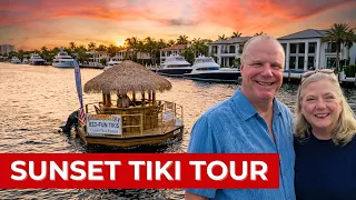 Fort Lauderdale Tiki Boat Sunset Cruise | Mansions, Yachts & New River Views
