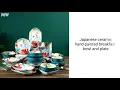 Plain ceramic plates casual china dinnerware sets green bakeware