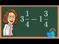 Subtracting Mixed Numbers with Same Denominators Math Defined