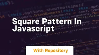 Square pattern in javascript