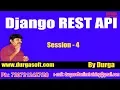 Django tutorials Django REST API Session - 4 by Durga Sir