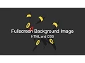 Fullscreen Landing Page Tutorial HTML and CSS
