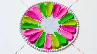Simple Krishna janmashtami rangoli designs l rangoli for janmashtami l krishna jayanthi kolam रंगोली
