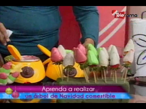 Aprenda a realizar un árbol de Navidad comestible