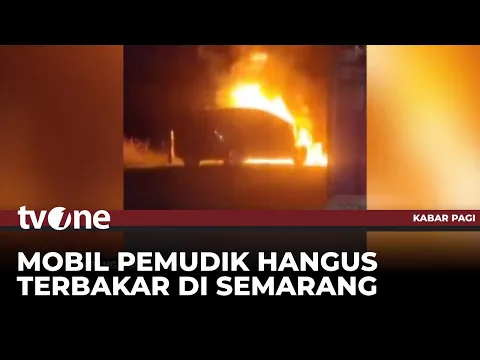 Tak Tersisa, Mobil Pemudik Ludes Dilalap Api