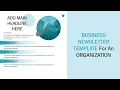 Business Newsletter Template For An Organization Kridha Graphics