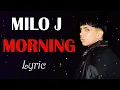 MILO J - MORNING LYRIC 🌺🌺🌺 - Top 100 de las mejores canciones de 2024 n.01 #miloj #alborde #trap