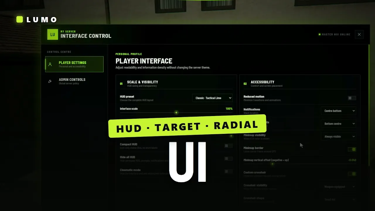 Lumo UI — HUD & Interface Suite (Escrow)