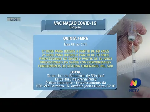 Grande Florianópolis: Confira como será a vacinação contra Covid-19 no feriado