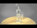 GRAV LABS - Mini Double Percolator Dab Rig W 14mm Dome Quartz Nail
