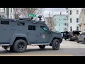 Police get into position in Lewiston