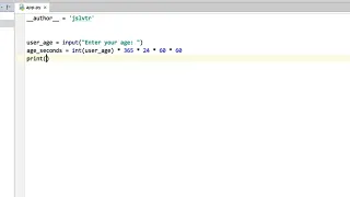 Tutorial how to create your age calculation application in python
