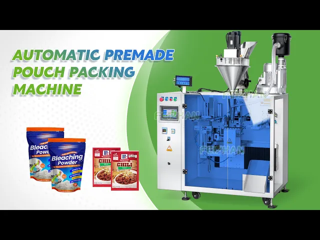 Automatic Premade Pouch Powder Packaging Machine for Food Powder, Spice, Coffee & Protein Powder