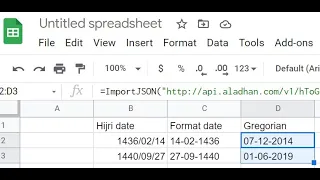 Google Sheet - hijri date convertion