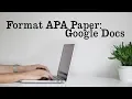 Format APA 6th Edition Paper Google Docs