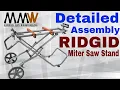 Assemble RIDGID Universal Mobile Miter Saw Stand with Mounting Braces - Model AC9946