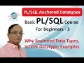 TYPE datatype in - Anchored datatype in Oracle database