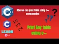 How print Any Table using c Efficient Table Printing in C MH Coding