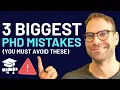 3 Mistakes Grad Students Make DON T FALL FOR THESE