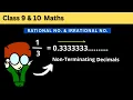 Rational Irrational No Terminating Non-terminating Decimals Class 9 10 Maths