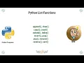Python Programming - List Methods in Python append clear copy count extend index insert pop sort etc