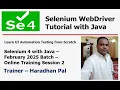 Mastering Selenium 4 with Java Build a Powerful Automation Framework - Feb2025 Batch