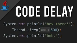 How to DELAY CODE in Java simple easy
