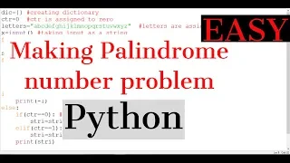 Python tutorial Making of Palindrome string from given string How to reverse a string