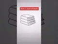 How to draw a stack of books