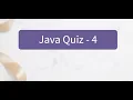 Quiz on Java classes objects inheritance and polymorphism