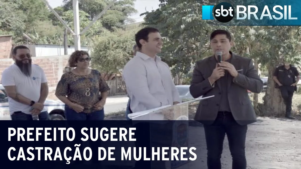 Prefeito sugere castração de mulheres para controle da população | SBT Brasil (16/09/23)