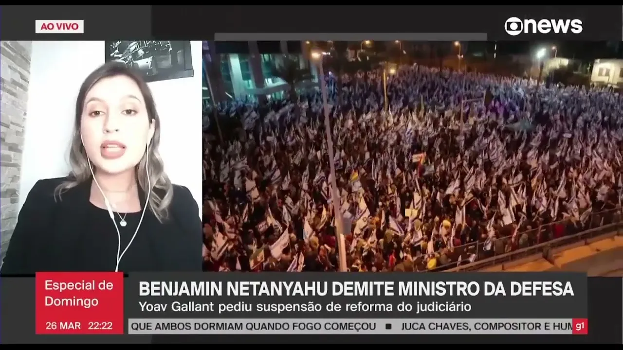 Na GloboNews, Karina Calandrin fala sobre a crise em Israel