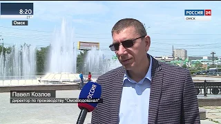 В Омске заработали 4 крупнейших городских фонтана