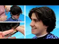 Mens Medium Length Haircut Tutorial With Scissors Step By Step Lesson