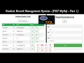 Student Record Management System CRUD in PHP MySql - Part 1