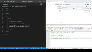 Strings startsWith endsWith includes split replace replaceAll