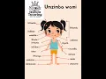 Umzimba wami (My body) Body parts in IsiZulu