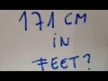 171 cm in feet