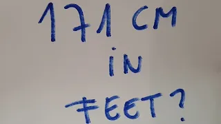 171 cm in feet