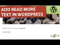 How to Add Read More in WordPress Posts through Plugin