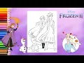 Disney Frozen 2 Coloring Pages - Disney Princess Elsa Anna Sisters with Olaf