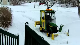 John Deere X300 44 Snowblower Snowstorm 2013