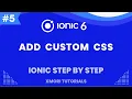 How to add custom stylesheet css in ionic - Ionic 6 Step By Step