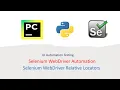 Python With Selenium Part 9 Selenium WebDriver Relative Locators Friendly Locators