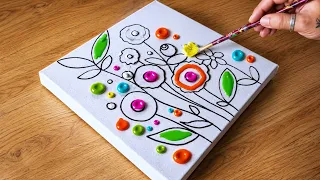 Easy Acrylic Painting Technique For Beginners / Step By Step 