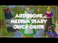 Ardougne Medium Diary Quick Guide - Old School