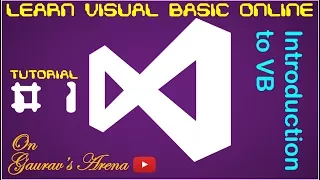 Visual Basic Tutorial 1 Introduction To VB