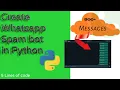 WhatsApp Spam bot with Python Prank your friends WhatsApp trick Python Project