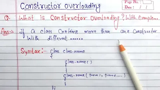 Constructor Overloading in C Syntax and Example of Constructor Overloading in C
