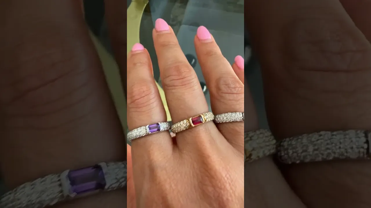 14K Gold Diamond & Emerald-Cut London Blue Topaz Ring